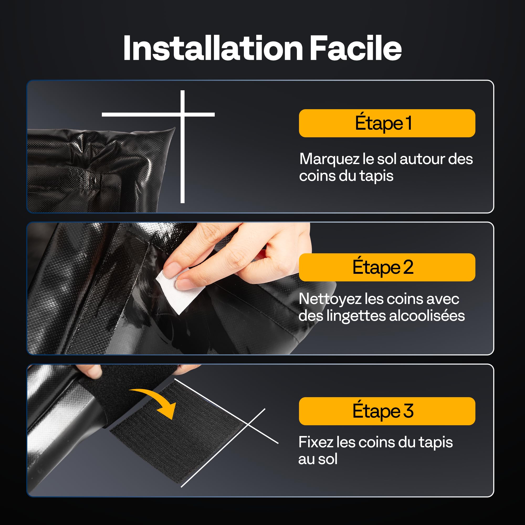 VIVOHOME Tapis de Sol de Garage Imperméable pour Voitures et SUV
