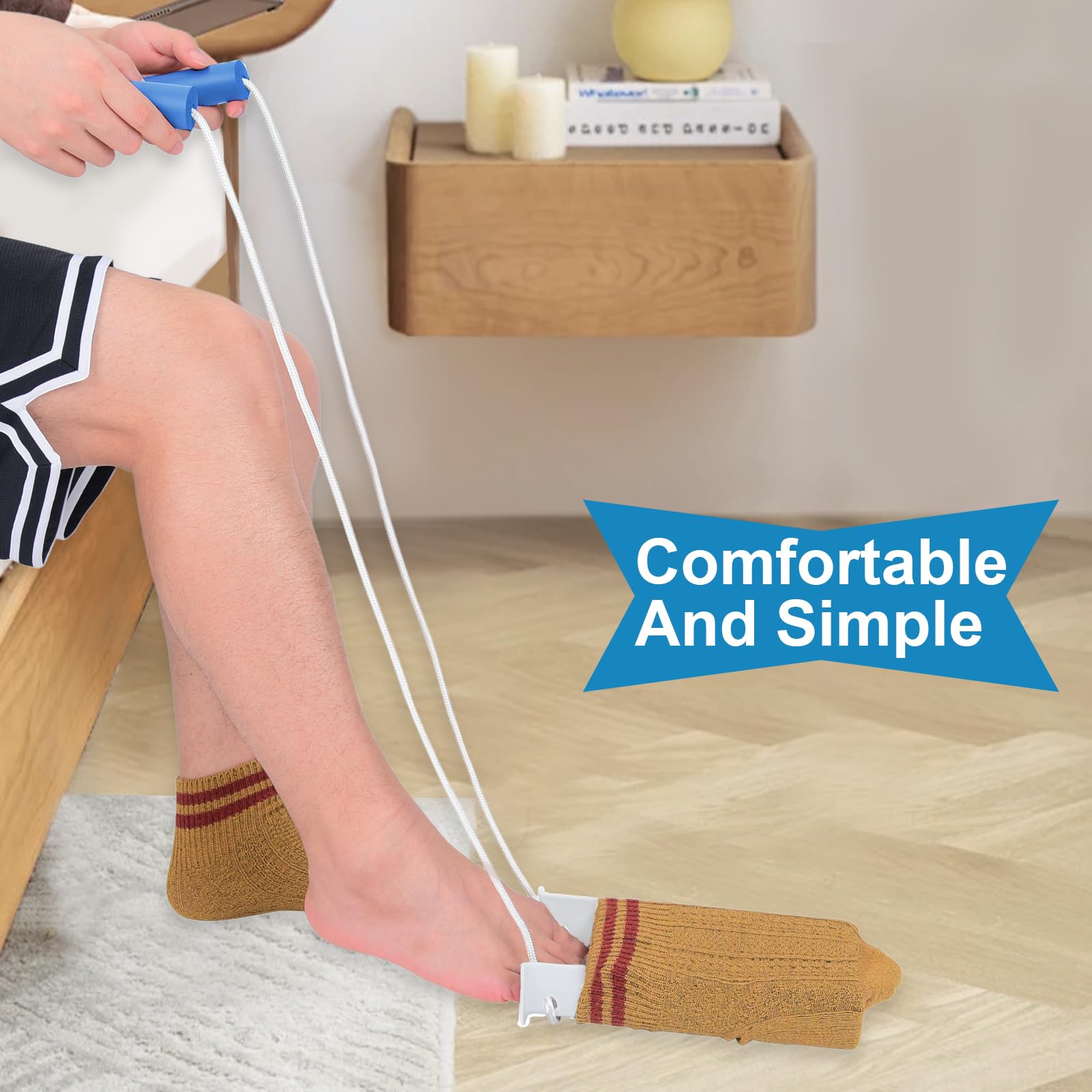 Aiuto per calze, calze a forma di U, per anziani e disabili, per calze e calze a compressione