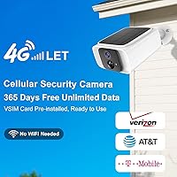 Vista 2 de Cámara de seguridad celular solar 4G LTE inalámbrica para exteriores, sin cámara de seguridad WiFi, datos ilimitados gratuitos de 365 días, sensor