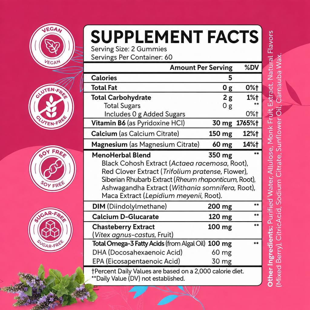 Menopause Supplements for Women, Hot Flashes Menopause Relief, — Amazon image 9