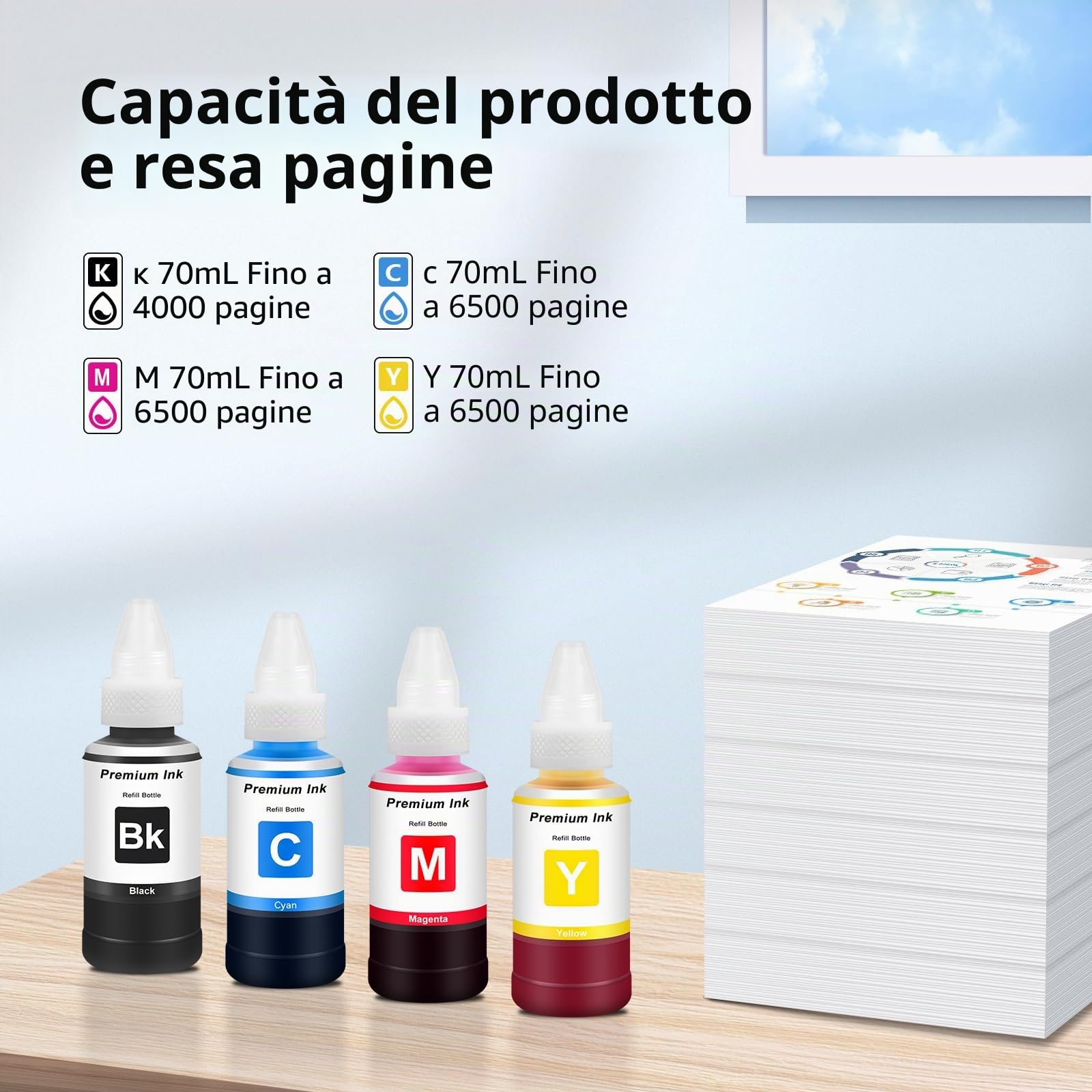 UniPlus 664 Inchiostro Nero Stampante Compatibili 664 T664 T6641 Nero Cartuccia d'Inchiostro 70mL per Stampanti ET-2600 ET-2650 ET 2600 ET 2650 ET-2500 ET-2550 ET-3600 ET-4500 ET-4550 L355 L555