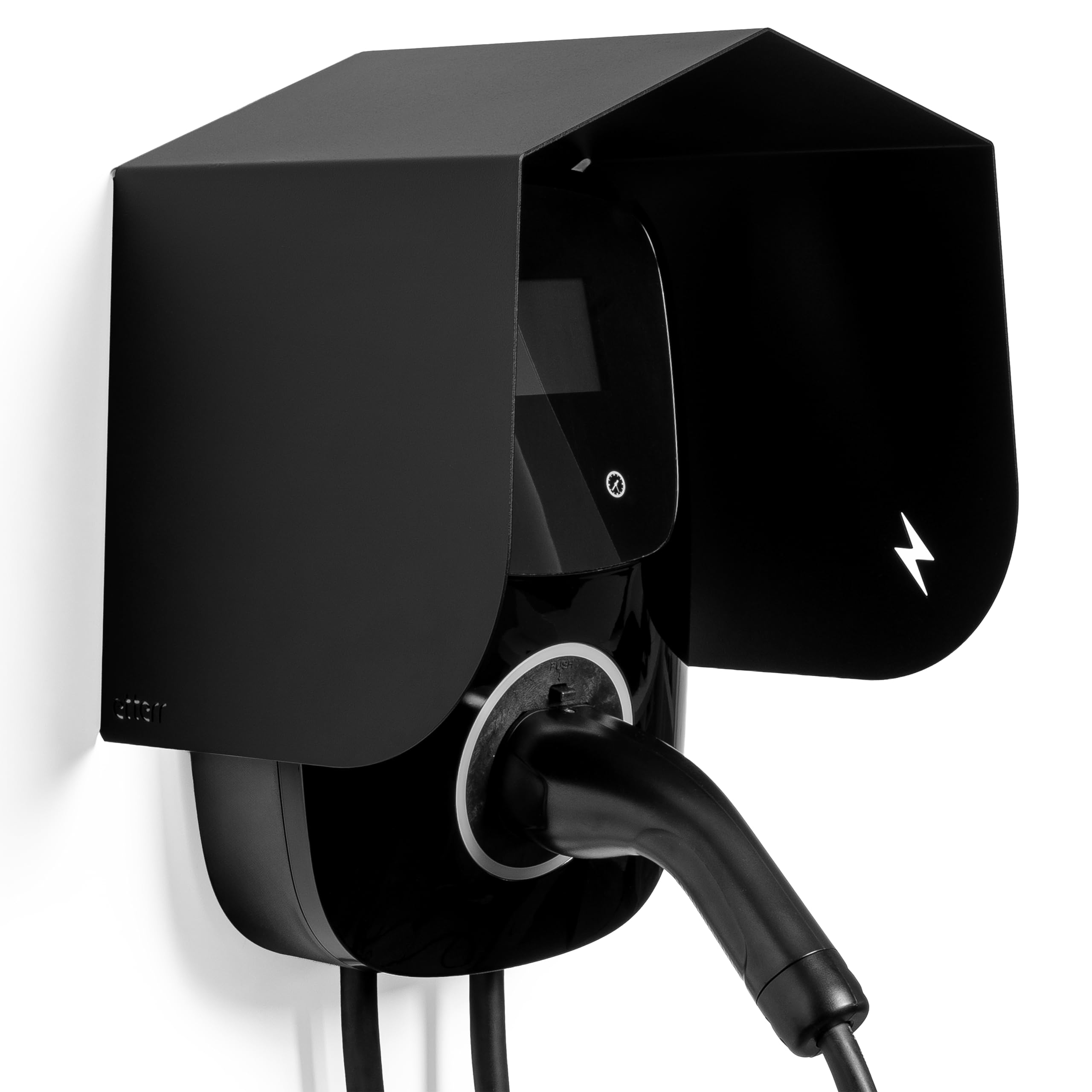 Toit Protecteur Pour Borne De Recharge Voiture électrique - Acier 1,5 Mm, Anti-pluie Et UV - Installation Facile - Noir Ou Blanc