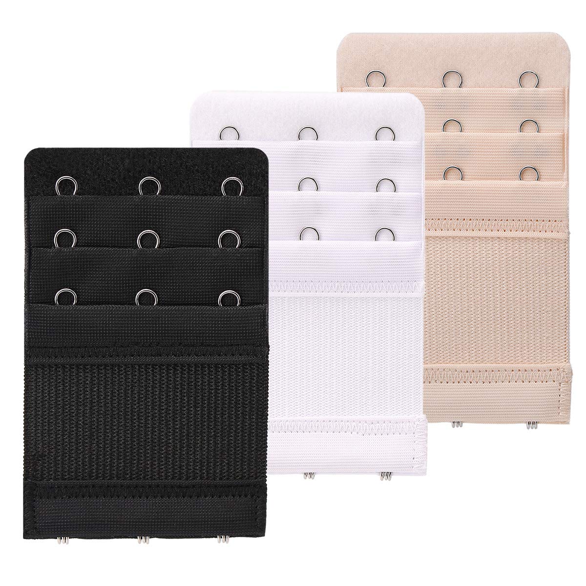 D Club iminoo 6 Pcs Women's Bra extenders 3 Hooks Elastic Bra Extension 4