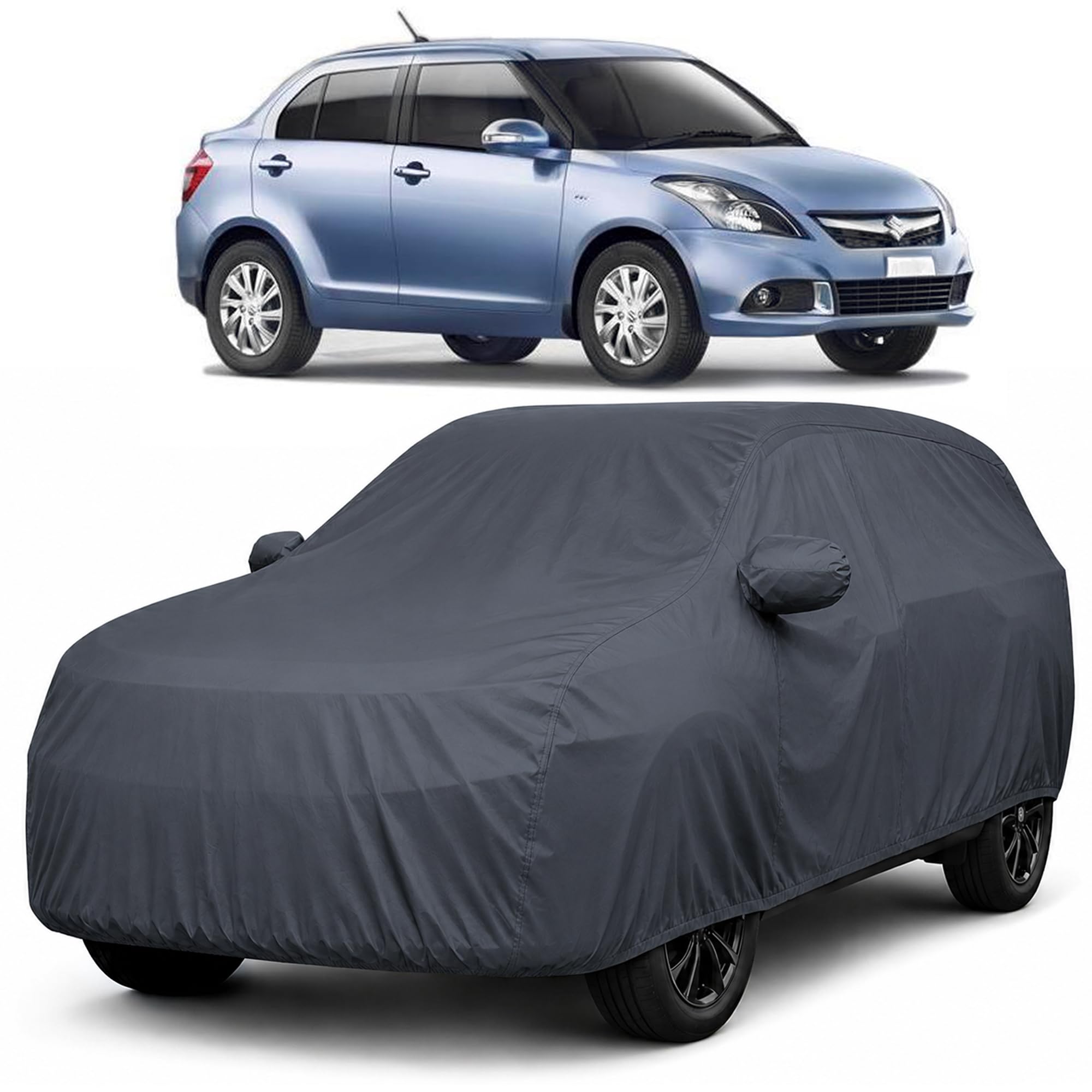 Autofact Premium Waterproof Car Cover for Dzire 2012-2016 | High Quality Rain Cover Fabric |Triple-Stitched |Lightweight & Soft Feel|Dustproof & Scratchproof |Indoor & Outdoor Use