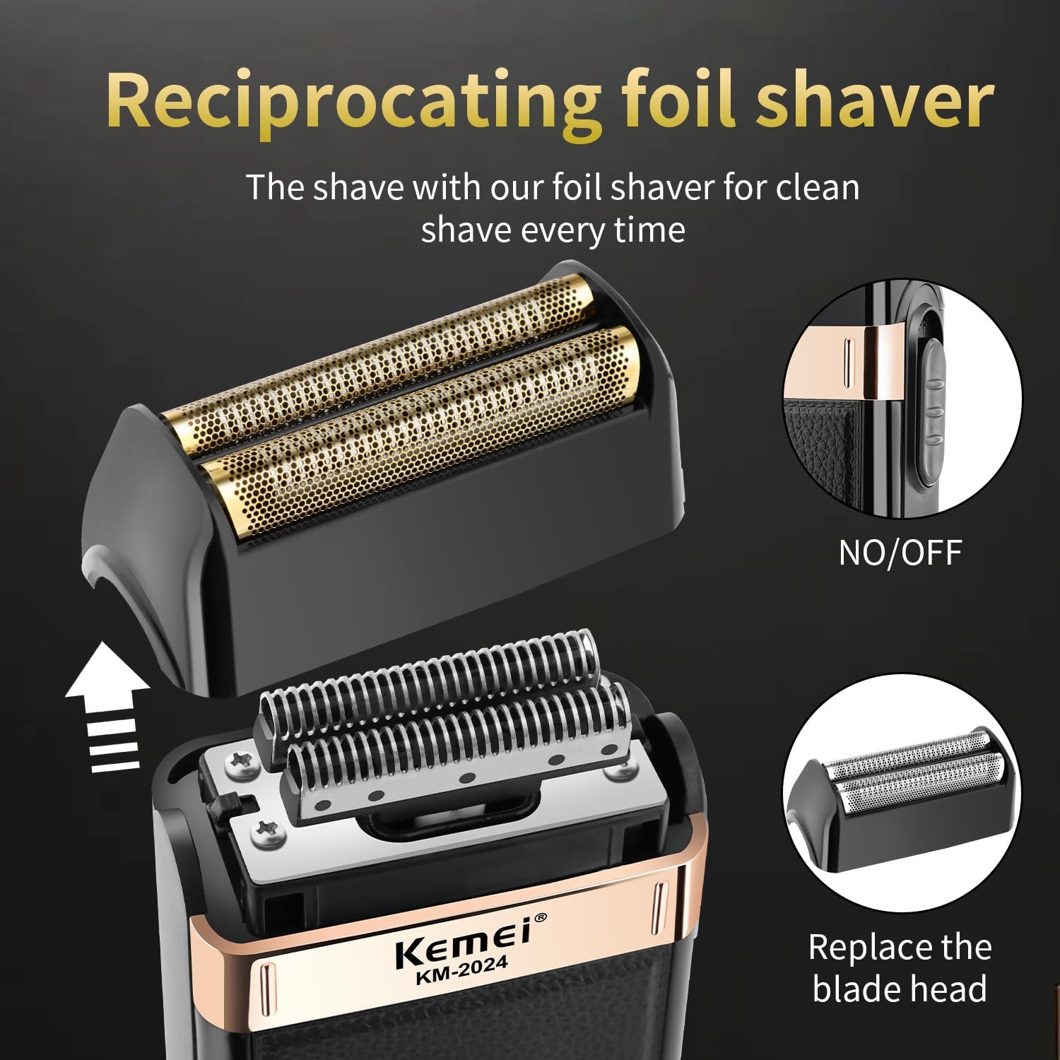 KEMEI Professional Hair Clippers, Beard Trimmers, Electric Shaver Set for Men, Cordless Barber Clipper Beard Trimmer, Rechargeable Fade Clipper Haircutting Kit, KM-2299, KM-2296, KM-2024 - Image 6