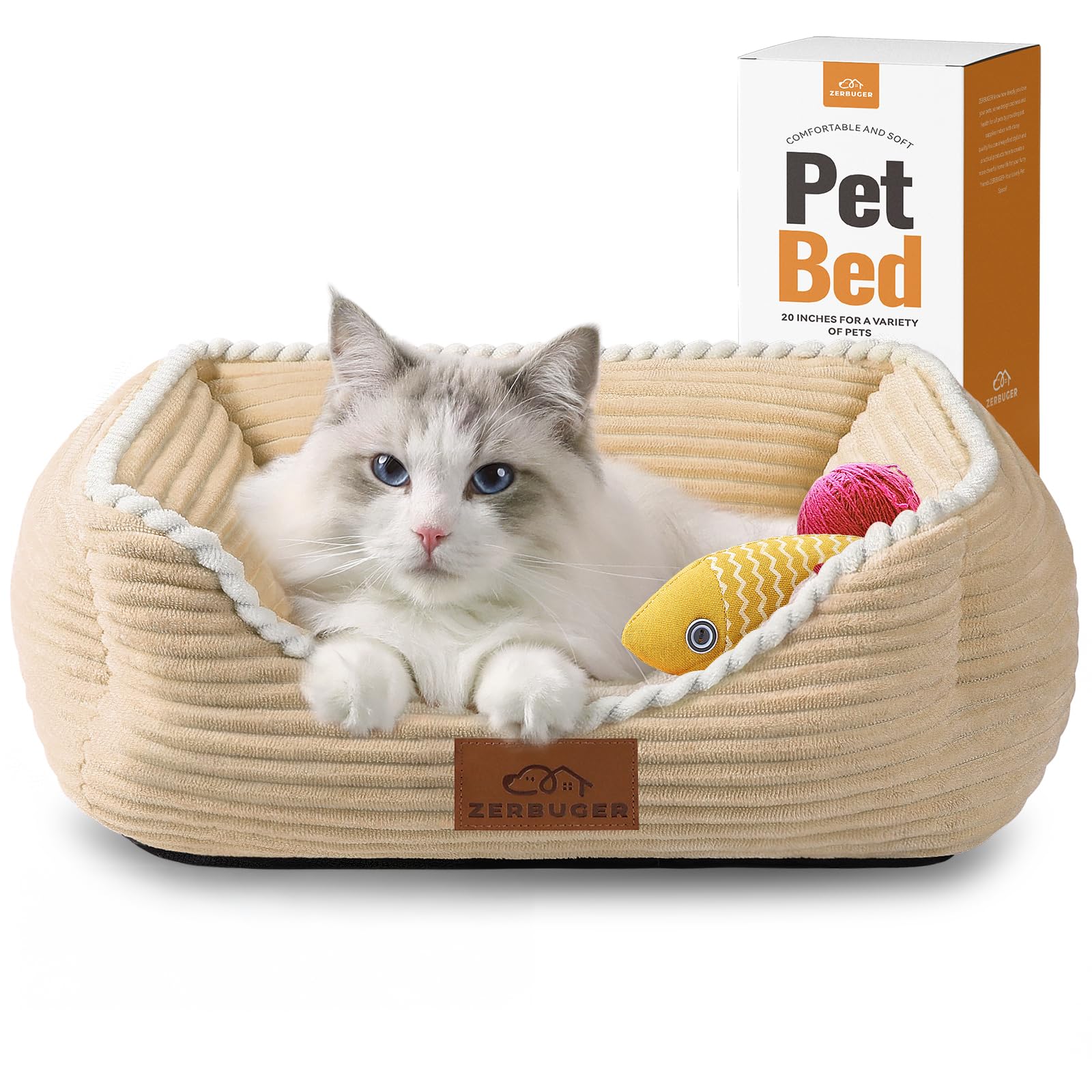 Zerbuger Rectangle Cat Dog Bed