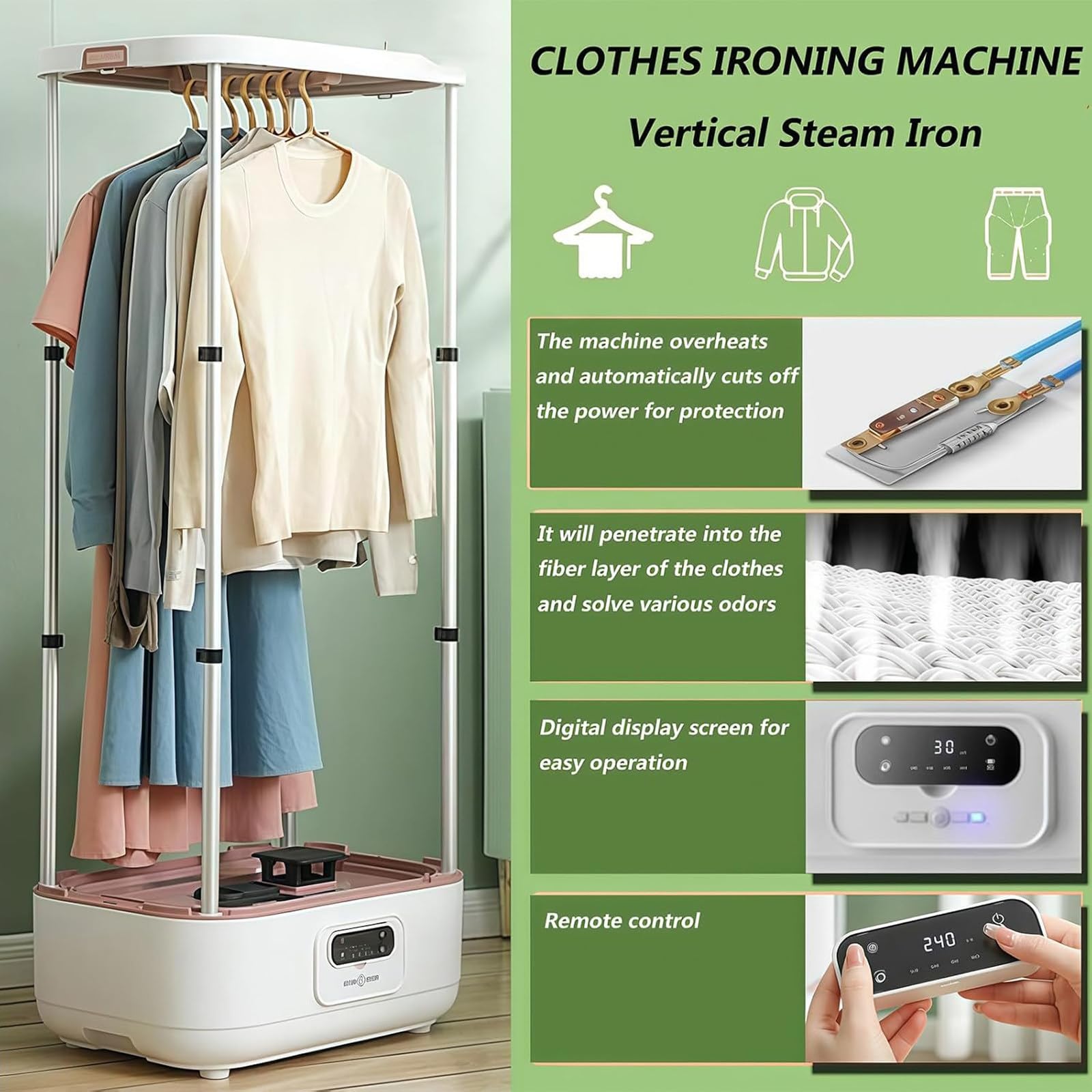 Smart Clothing Care Machine Vollautomatische Dampfbügeltrockner Faltbar mit Quick Dry Funktion