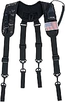 Vista 4 de MELOTOUGH Tirantes tácticos para cinturón de deber, tirantes de policía, cinturón de deber acolchado ajustable