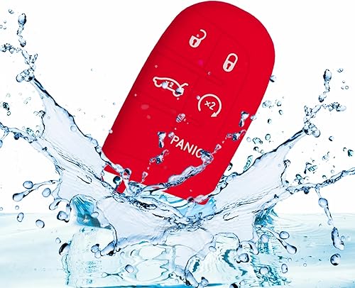 Miniatura 9 de Autobase Funda de silicona para llavero para Jeep Grand Cherokee Renegade Compass Dodge Challenger Charger Dart Durango Journey Chrysler 200 300