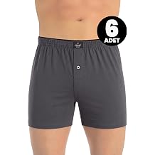 TS Erkek 6 l %100 Pamuk Boxer D meli S prem Kuma  Ekstra Konforlu Kal p 2655-6