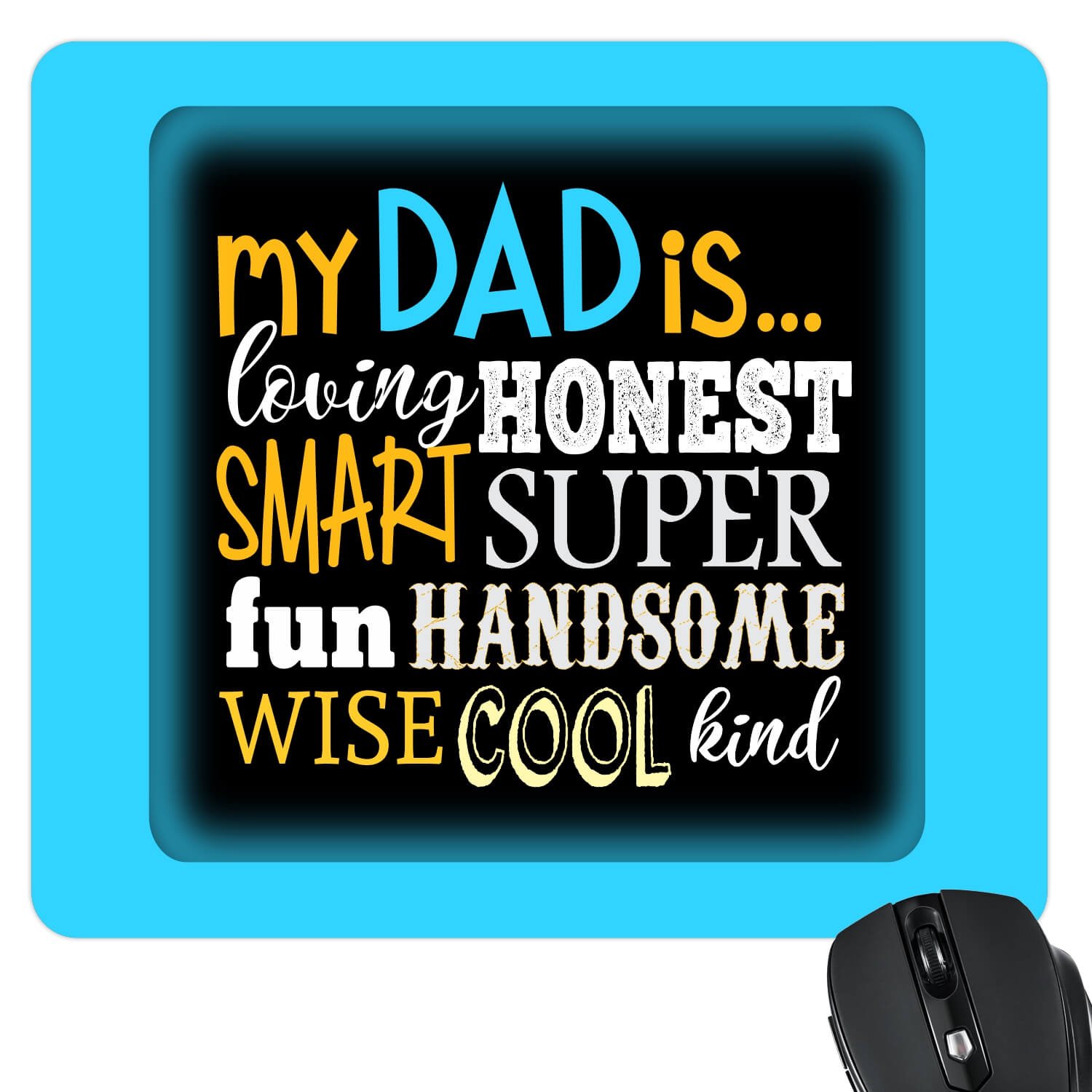YaYa cafe Handsome Cool Dad Printed Mouse Pad for Dad (B07D77MKPT) Amazon Price History, Amazon Price Tracker