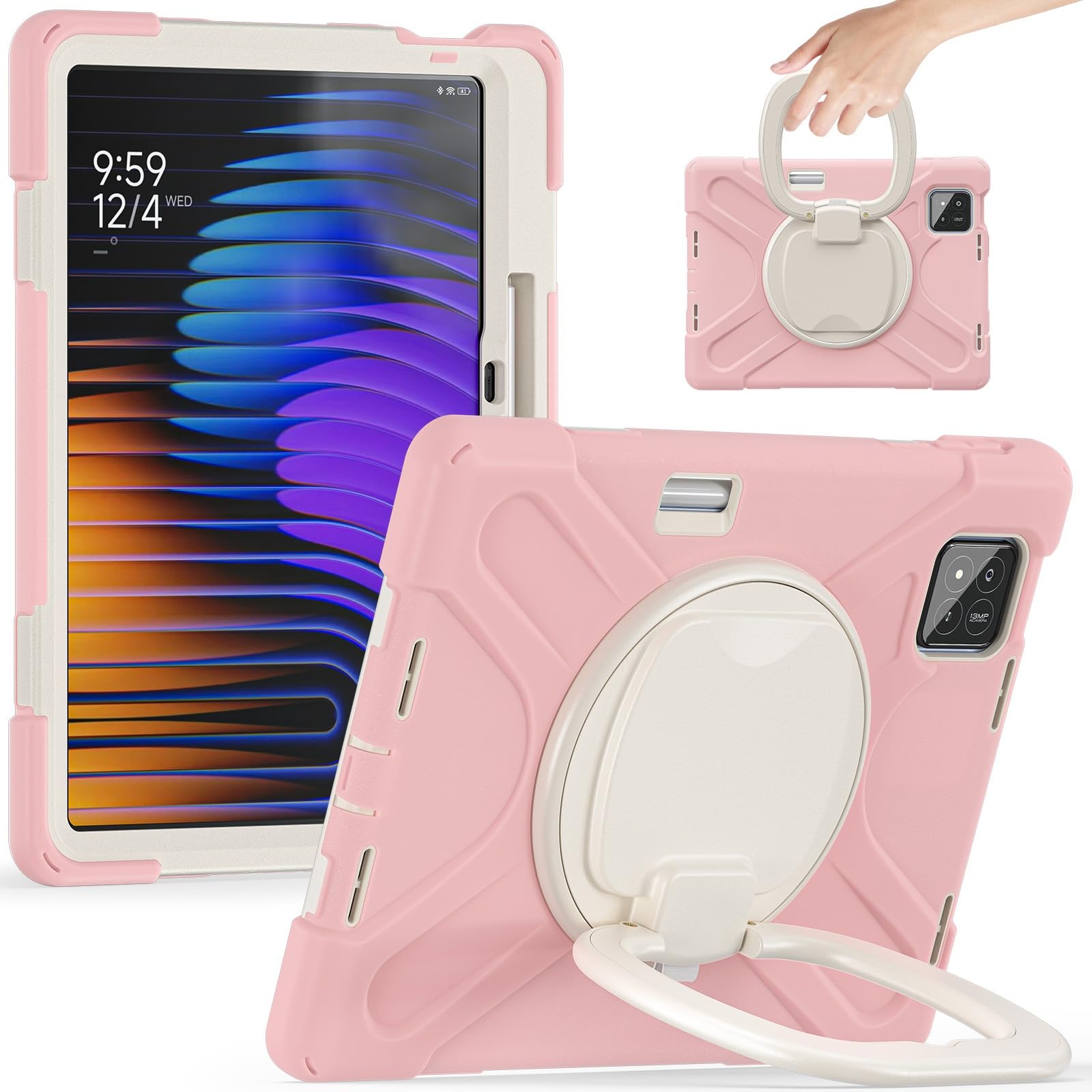 Funda antichoque Xiaomi Mi Pad 7 con asa de mano y protector tableta 11.2 2024 8