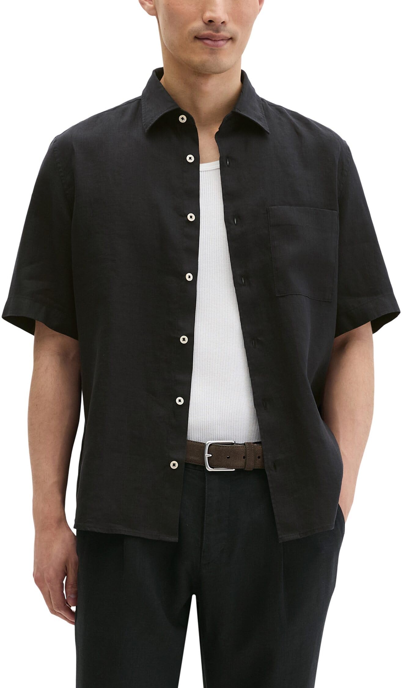 Marc OߴPolo Uomo Camicia in lino a maniche lunghe regular fit