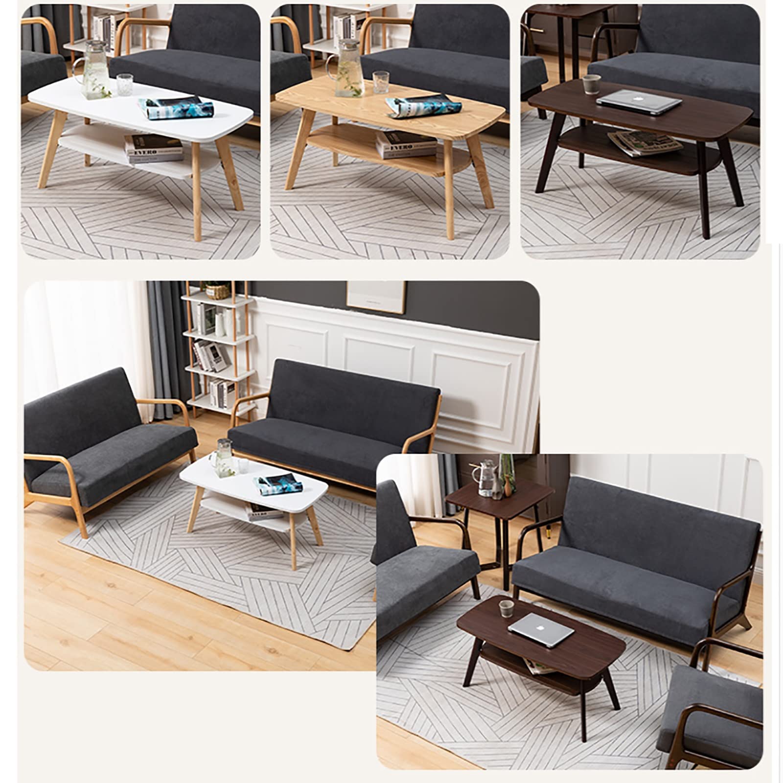 ZSH Coffee table, Japanese living room solid wood Sofa Side Table