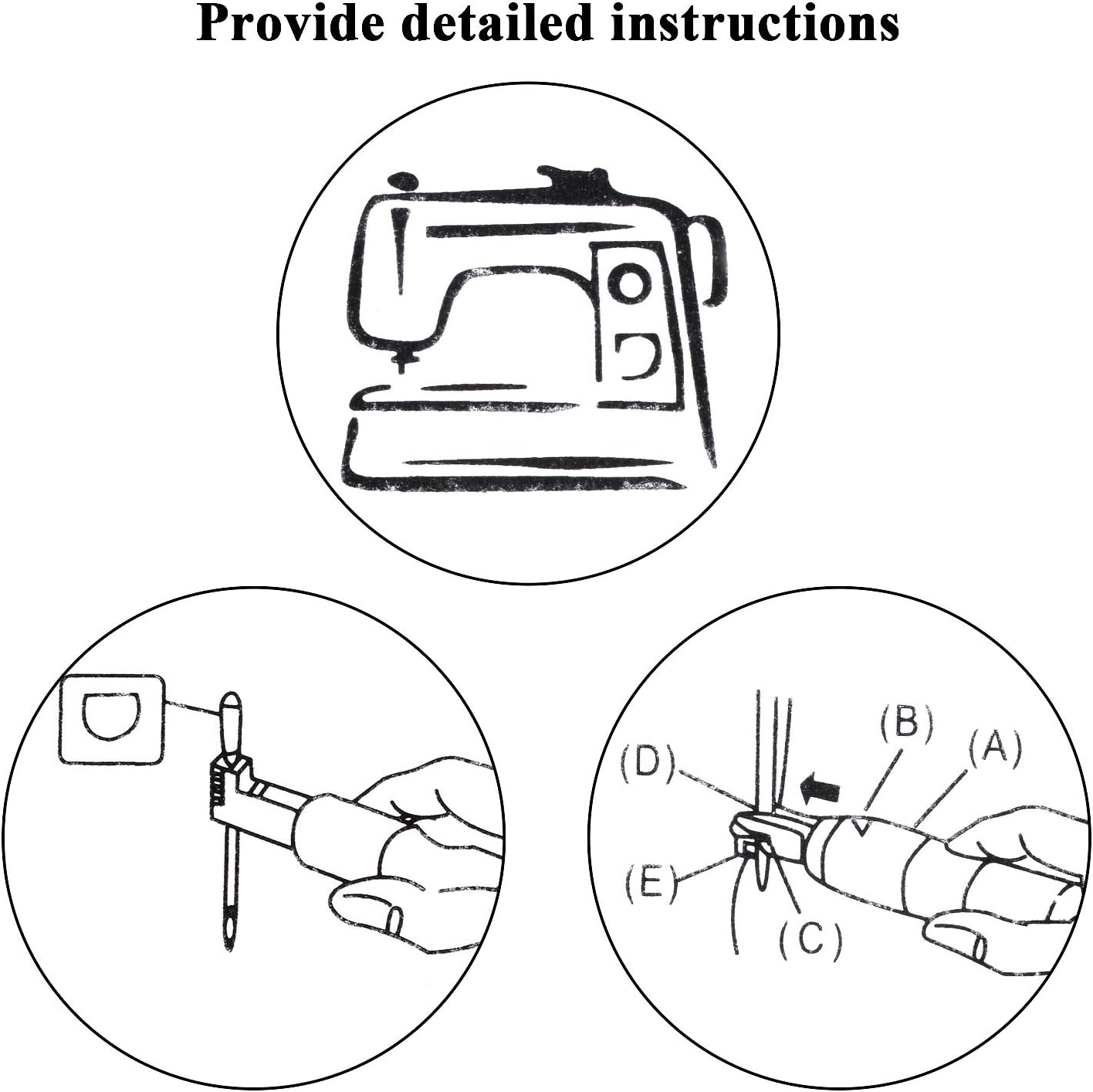 6 Pieces Sewing Machine Needle Threader Inserter Automatic Needle Threader Needle Threading Tool for Sewing Machine (Blue)