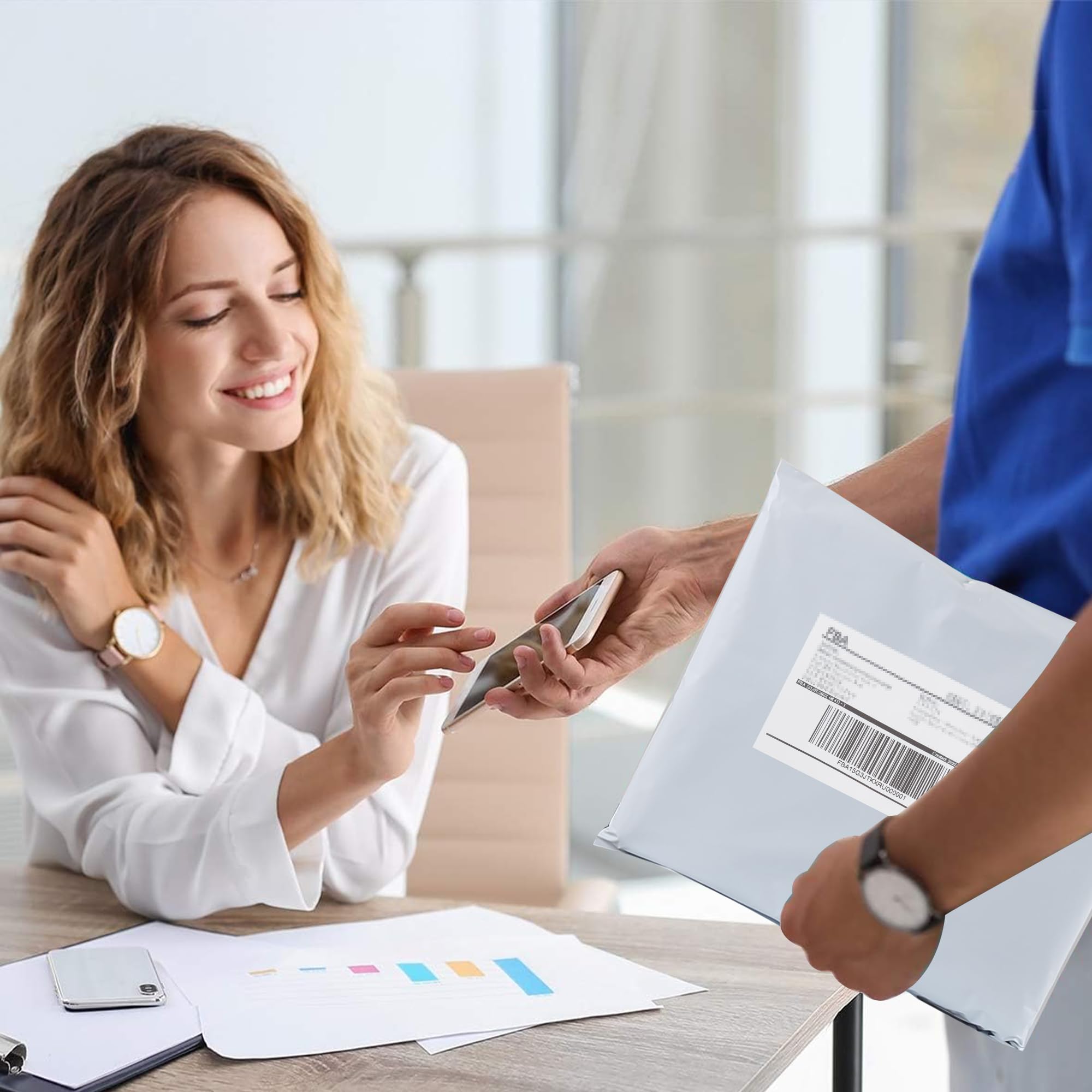 Imballaggio Tessile Resistente Buste Per Spedizioni Vinted 50x60cm - 25 Pezzi - Nero Opaco - Autoadesive Imballaggio Per Spedizioni - Foto 7