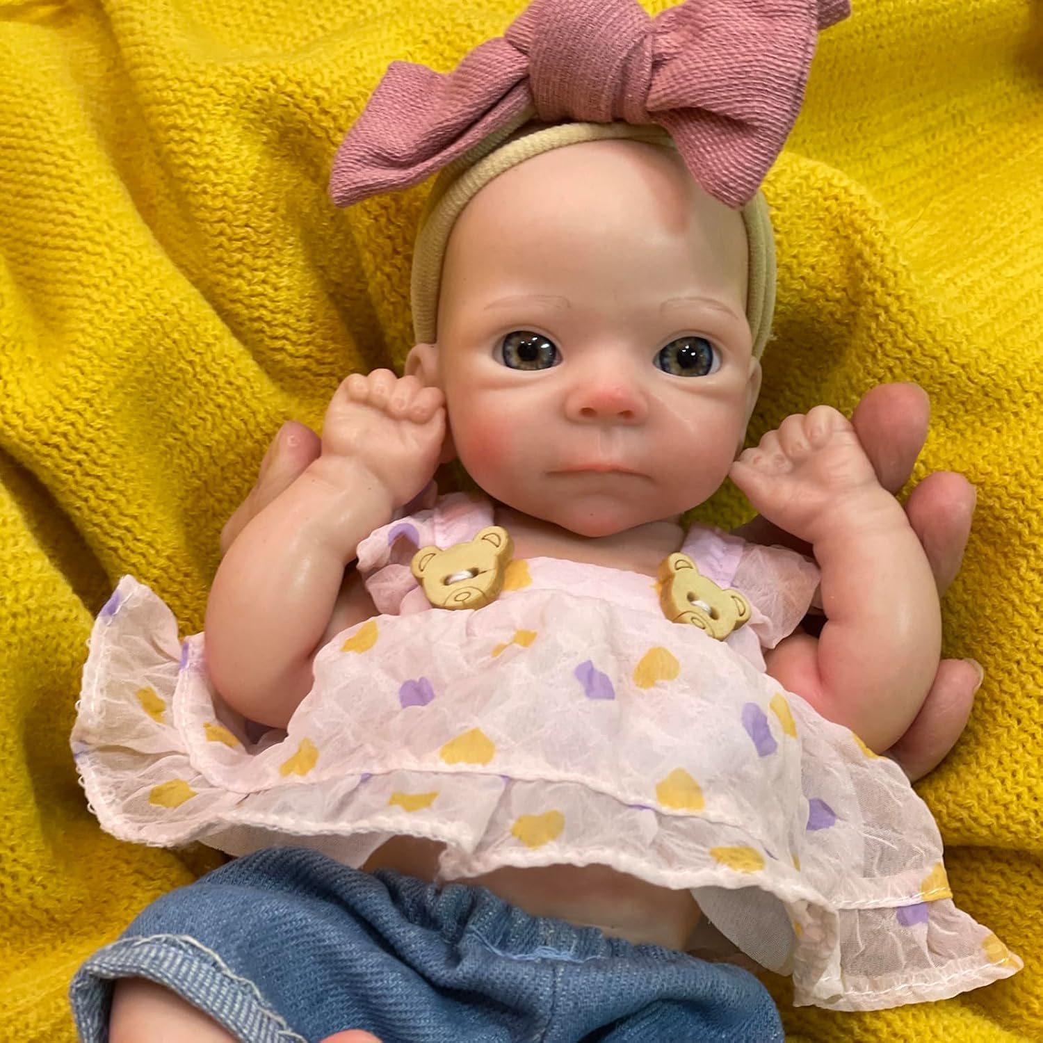 OtardDolls 11 Inch Silicone Baby Doll, Full Body Soft Silicone Reborn Baby Lifelike Baby Doll Real Life Realistic Baby Dolls with Accessories Set