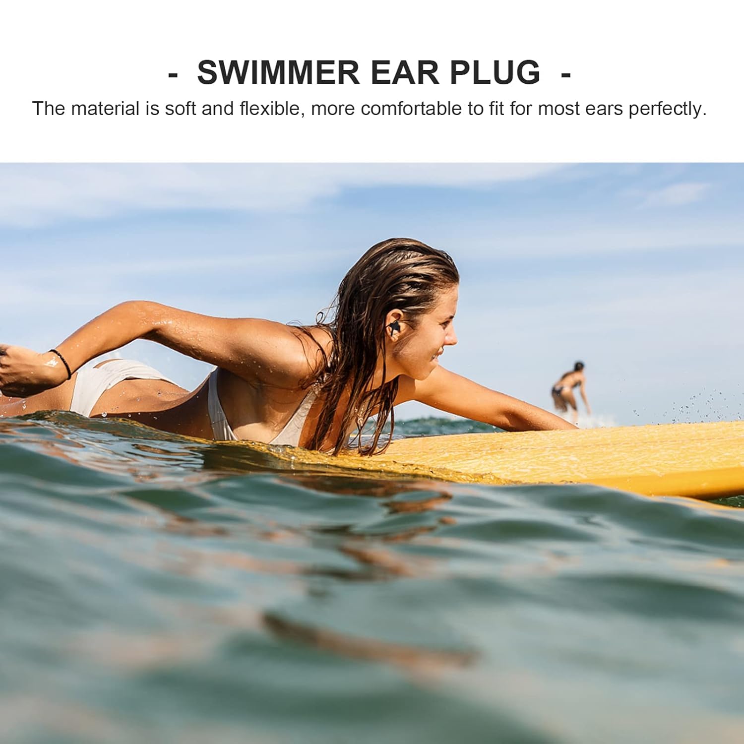 HEALLILY 4 Pairs EarPlugs Waterproof Reusable Silicone Swimming Ear Plugs Water Protection Swimming Kids Bathing Ear Plugs for Adults Kids Bathing 2