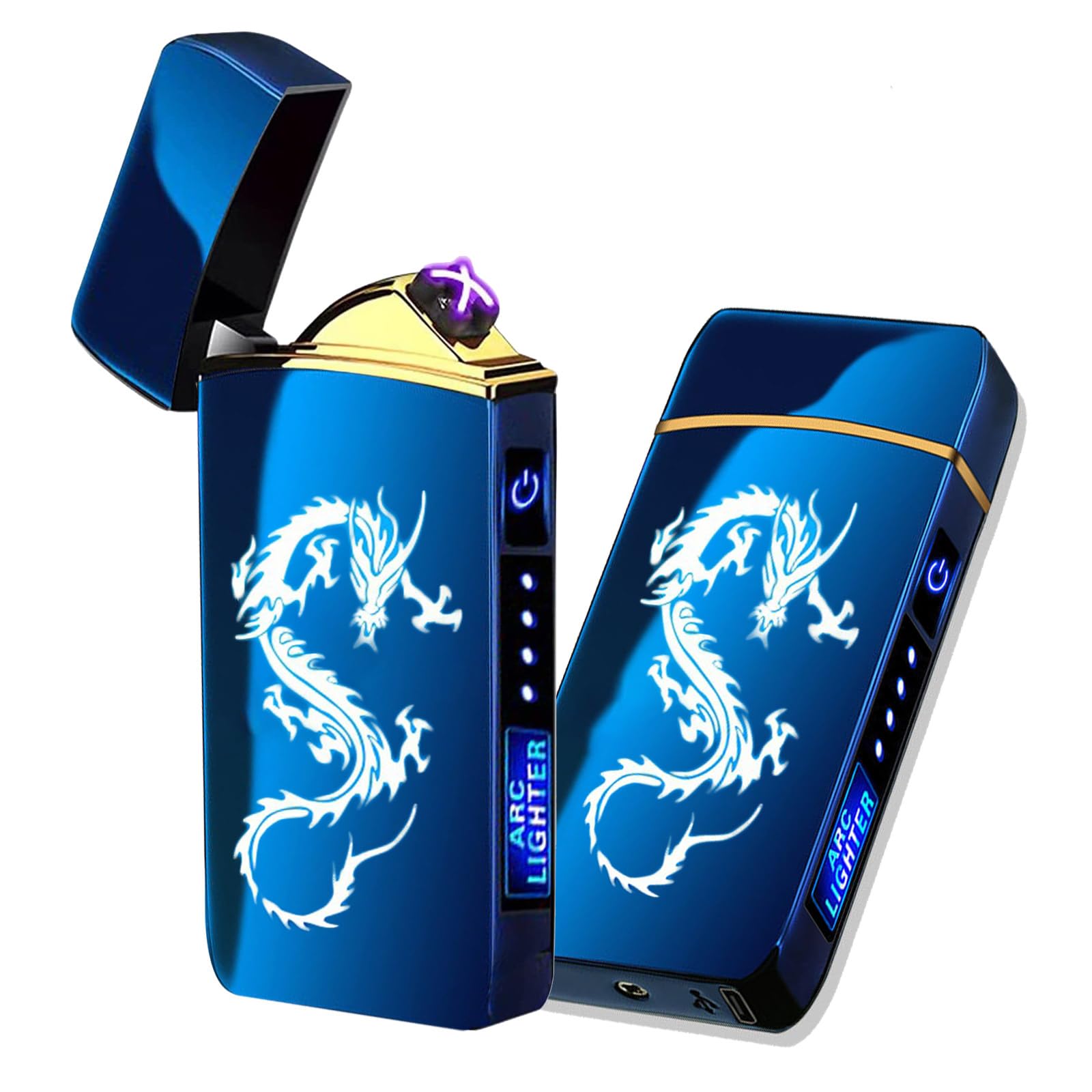 Arc Smart Electric USB Rechargeable Windproof Flameless Plasma Lighter - Lightweight for Fire, BBQs, Fireworks, Candle, Camping - Outdoors Indoors (