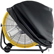 Industrial Fan Cover, Waterproof Dustproof 420D Indoor Outdoor Floor Fan Cover for 18 24 30 42 47inch High Velocity Floor Fan, Drum Fan, High Speed Blower 120*120*55cm/47*47*21.6inch