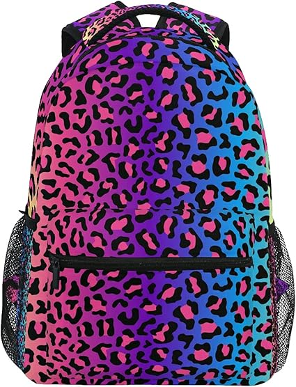 leopard print bookbag