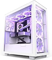 Vista 37 de NZXT H7 Flow RGB - Carcasa compacta ATX para juegos de PC de media torre - Panel frontal perforado de alto flujo de aire - Panel lateral de vidrio