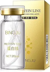 Rosto Fios Proteína,Gold Face Serums Colágeno Ativo Fio Seda | Fio colágeno absorvível para lifting facial, essência carving facial para rosto (com 20 fios proteína) A/r