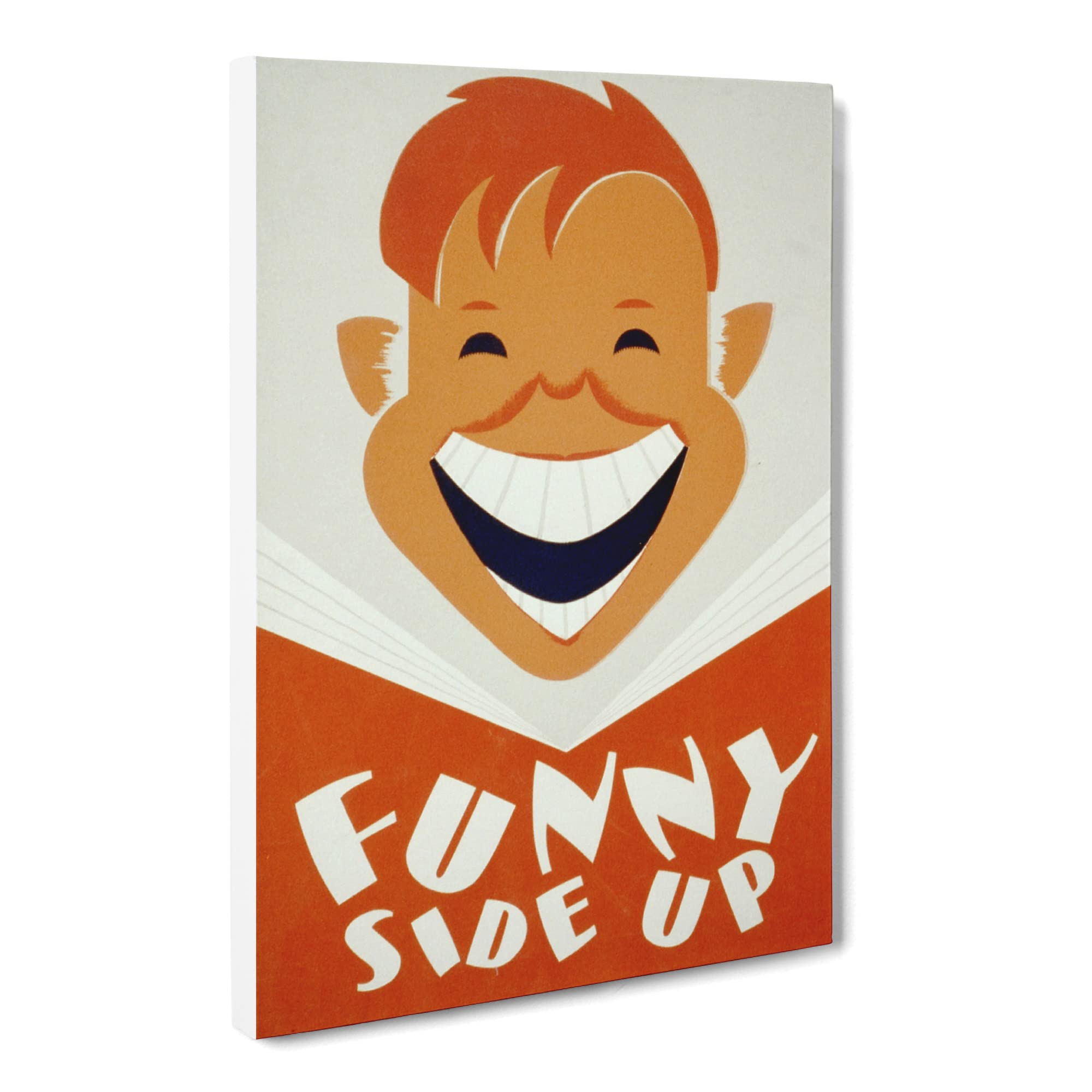 Wpa Funny Side Up Poster Canvas Print, Mixed, 25L x 50W cm