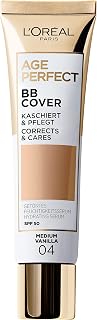 L'Oréal Paris Age Perfect BB Cream 04 Medium Vanilla, light-weight, Infused with hydrating serum, Vitamin B3, SPF 50