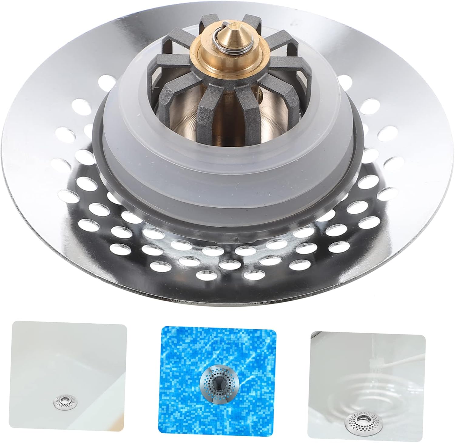 2pcs Bathtub Drain Stopper Hair Catcher Easy Installation Tub for Bathroom Shower and Bathtub Prevents Clogs and Water Leakage Material for Durability