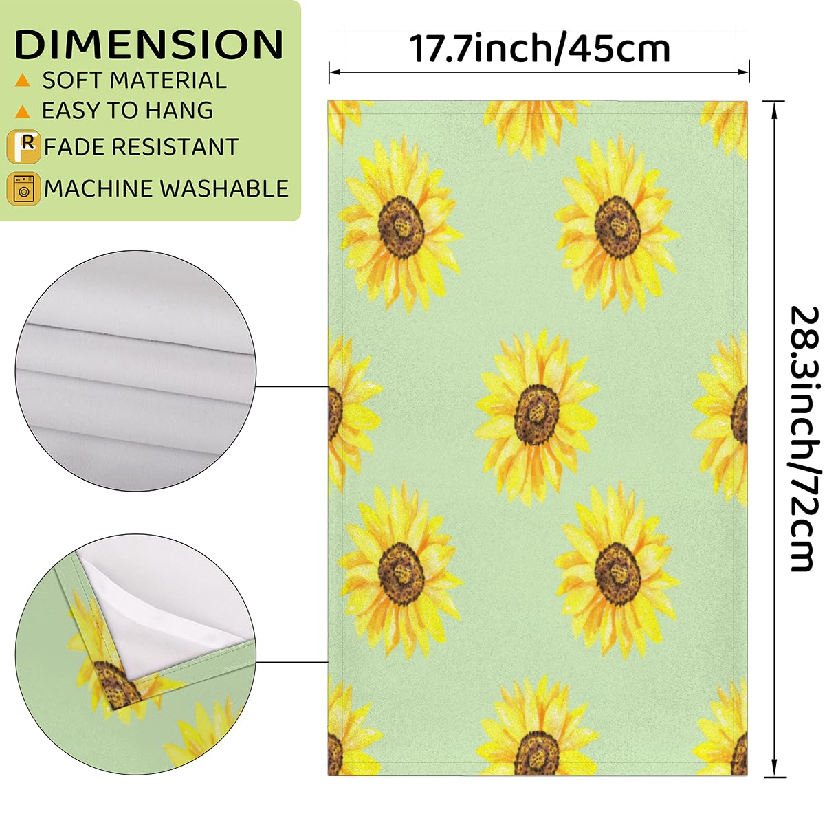 Bolaz Sonnenblumen-Küchentücher – 4er Set, Ultrasaugfähig & Schnell Trocknend | 71,1 X 45,7 Cm Für Küche & Haushalt