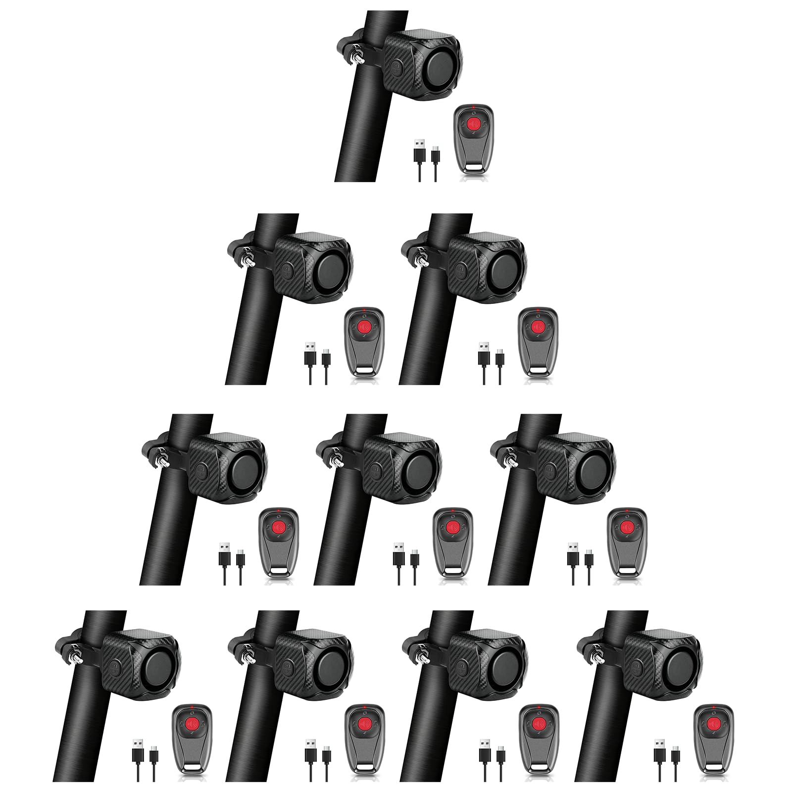 Nineleaf Alarme Velo Bidirectionnelle avec Télécommande（10PK