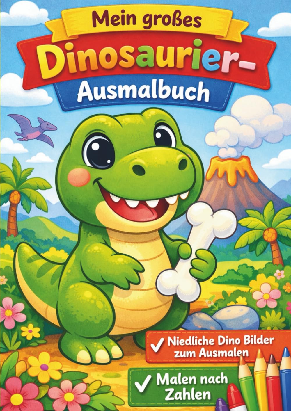 Mein großes Dinosaurier Ausmalbuch: Dino-Malspaß Band 1