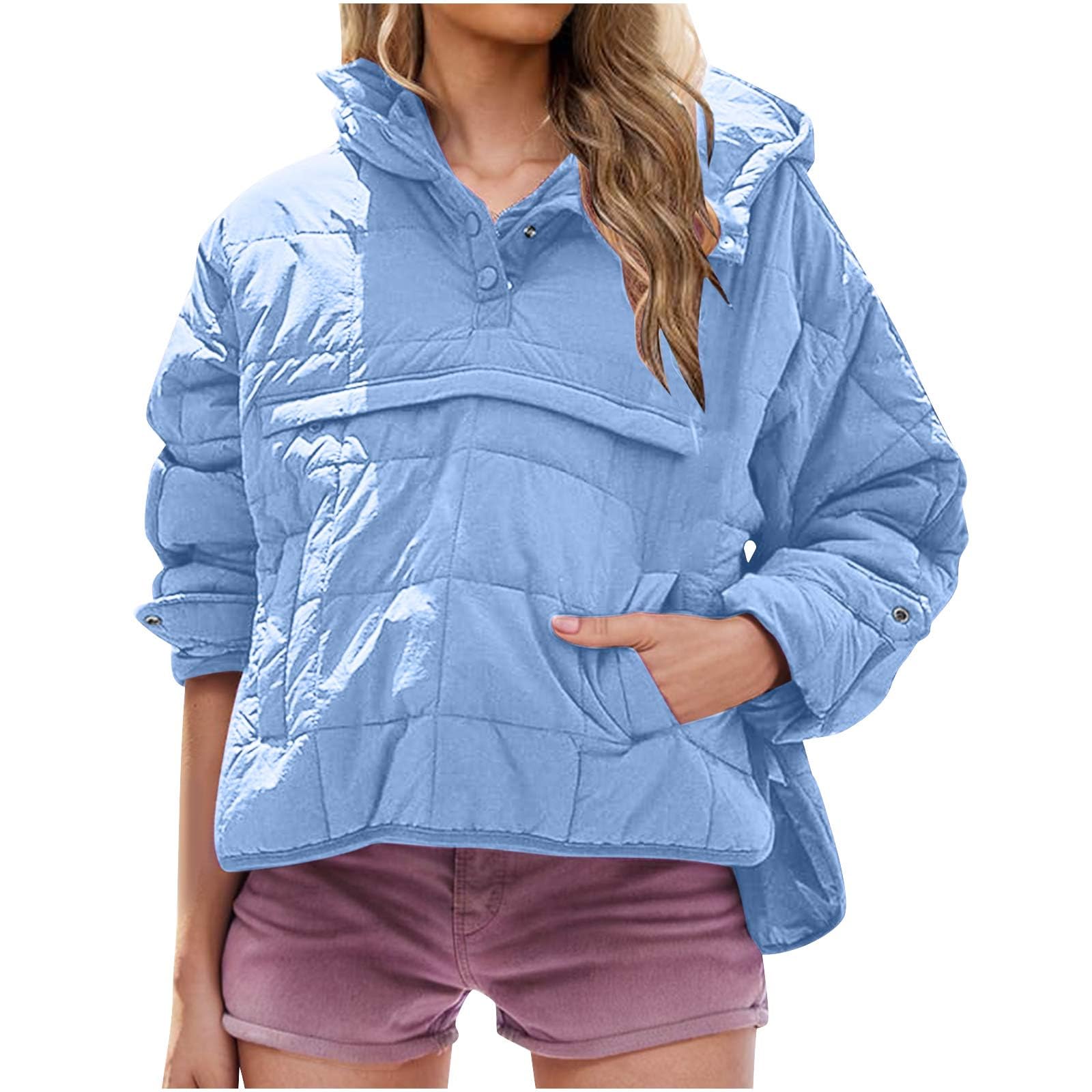 Oversized Puffer Jacke Damen - Leichte Steppjacke Mit Kapuze Für Winter
