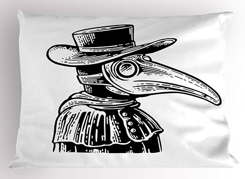 Miniatura 59 de Ambesonne Funda de almohada de Papá Noel, motociclista de Papá Noel, montar en motocicleta, arte pop, estilo retro, efecto de medio tono, funda