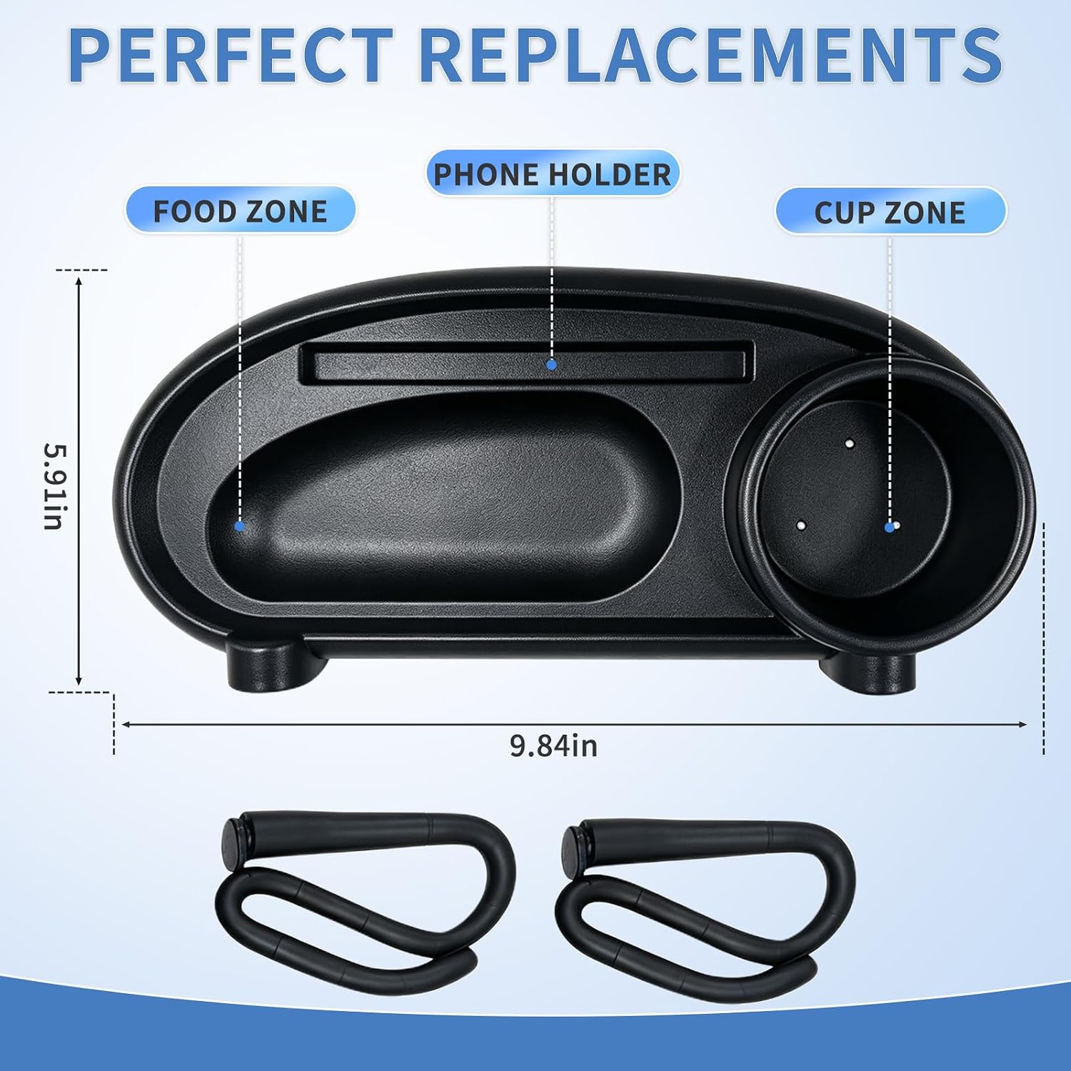 Stroller Tray Compatible with Chicco & Joie Strollers | 3-in-1 Universal Stroller Snack Tray with Cup Holder & Phone Holder,Adjustable Stroller Accessories