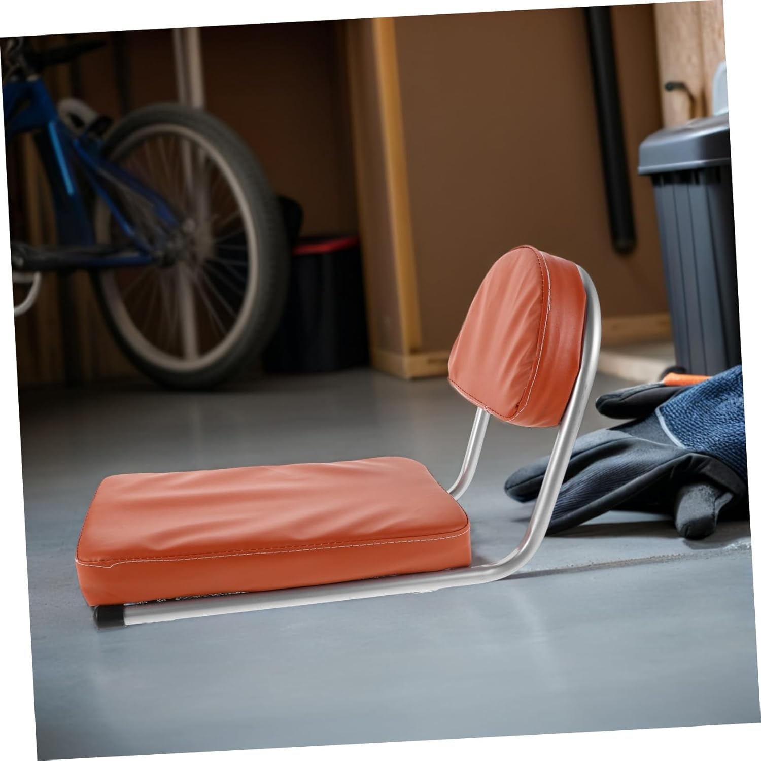 Yardwe Bicycle Rear Seat Cushion with Backrest Soft Padded Bike Saddle for Passenger Fit Cycling Accessory for Road and Mountain Bikes Easy Installation and Enhanced Stability