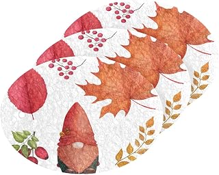 Scrub Sponge Pumpkin Autumn Gnome Kitchen Washing Dishes Cleaning Sponges Fall Maple Leaves Non Scratch Sponge for Dish Countertops Sinks Floors Showers Tile Sinks, 3 Pack