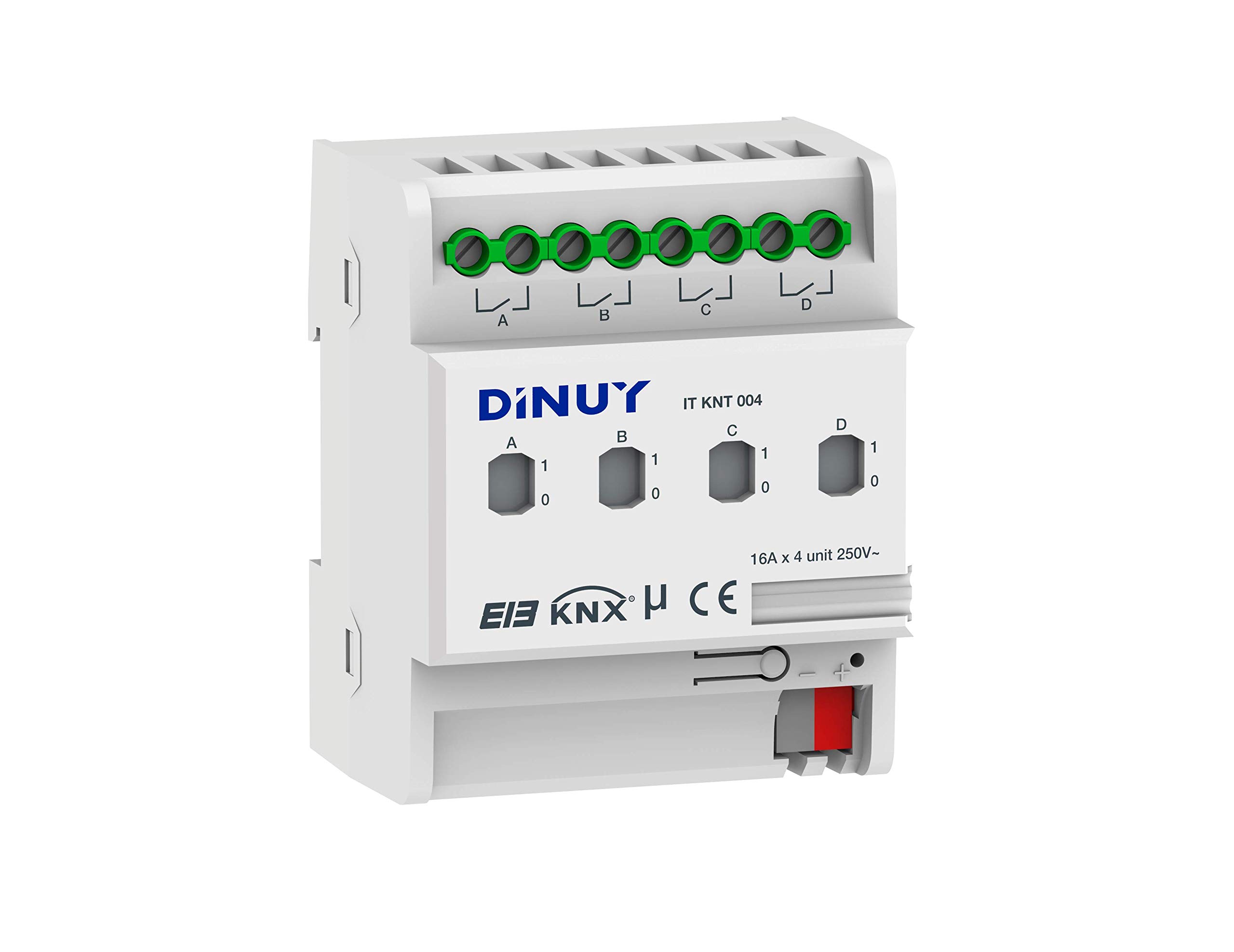 Actionneur de commutation KNX 4 canaux 16A domotique automation bâtiment