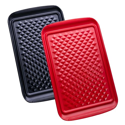 LEHAHA Grilling Prep and Serve Trays, BBQ Serving Platter, Melamine