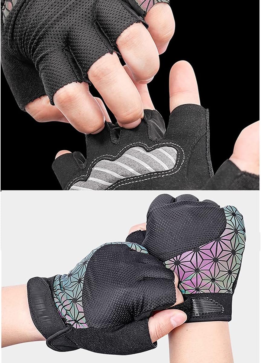 屋内ハーフフィンガーグローブ ショート指屋外サイクリンググローブ通気性滑り止め山ロードバイクスポーツグローブ 幅広く使用 (色 :