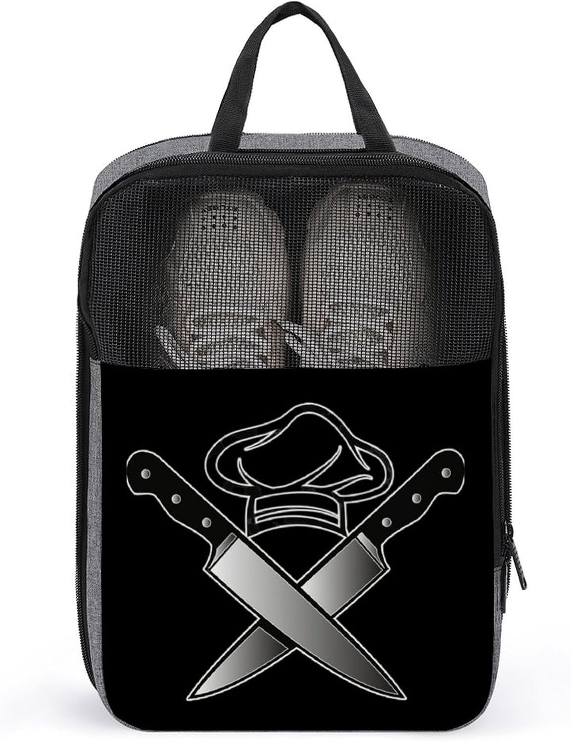Chef Hat Knives Shoe Bags for Travel Portable Shoes Storage Pouch Organizer Women Men