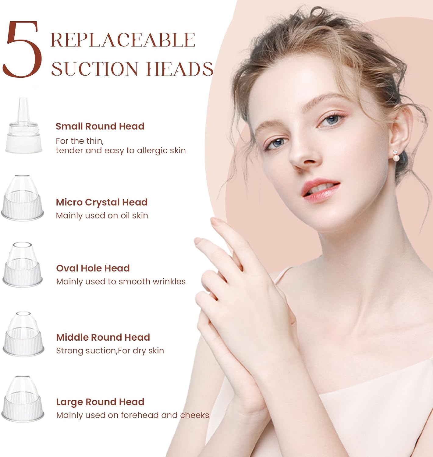 2024 Blackhead Remover Pore Vacuum,Facial Pore Cleaner-5 Suction Power,5 Probes,USB Rechargeable Blackhead Vacuum Kit Electric Acne Extractor Tool for Adult