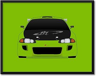 CUSTOMIZABLE COLOR: Mitsubishi Eclipse 2G DSM (1995-1999) Fast and the Furious Inspired Poster Print Wall Art Decor Handmade Brian O'Connor (Paul Walker) (Unframed)
