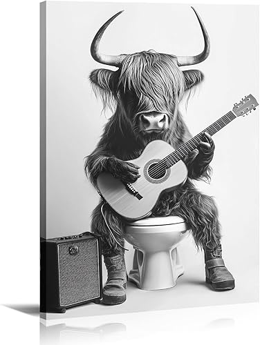 Miniatura 14 de Lienzo decorativo para pared, decoración de baño, esqueleto sentado en el inodoro, leyendo el periódico, imagen divertida de calavera, obra de arte