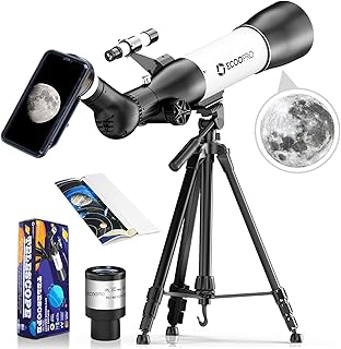 ECOOPRO Telescope, Telescope for Kids and Adults, Telescopes for Astronomy for Beginners - 70mm Aperture 500mm AZ Mount Astronomical Telescope with Finder-Scope & Smartphone Adapter