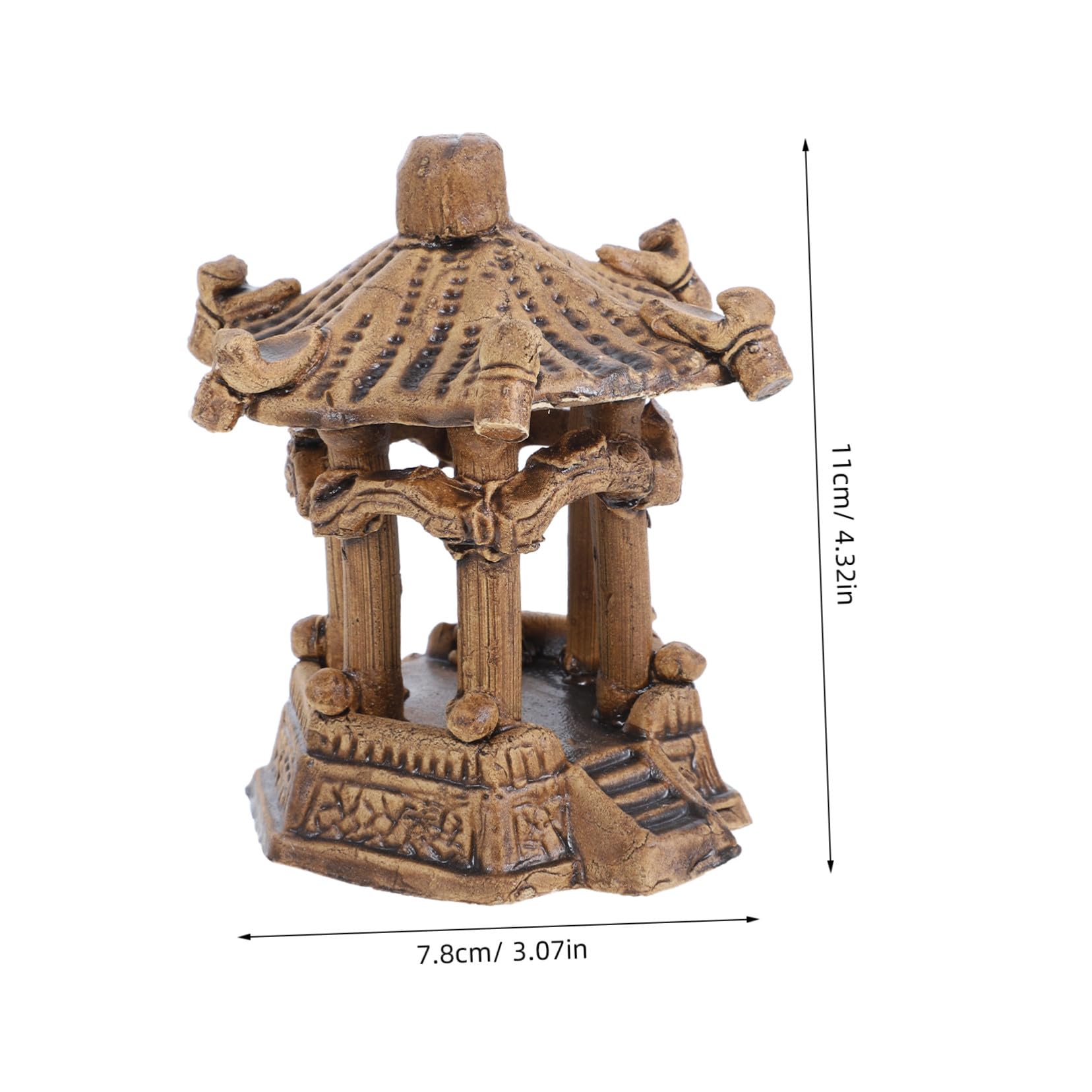 BESPORTBLE Decorazione per Acquari Pagoda in Statua Miniatura Compatta per Paesaggio Zen Ornamento per Acquari