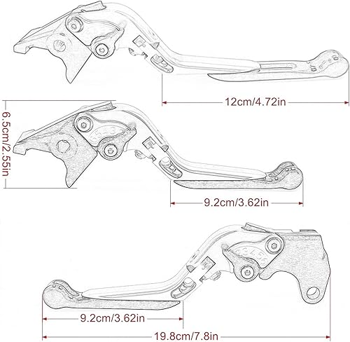 Miniatura 3 de RSFIL Motorcycle CNC Adjustable Folding Extendable Brake Clutch Levers for Yamaha MT-07 FZ-07 MT 07 FZ07 MT07 FZ 07 2014 2023 (Color  10)