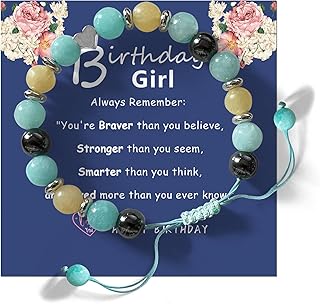 سوار بحلية على شكل قلب من الحجر الطبيعي من ستجادن، مناسب للبنات والأخت والصديقة المقربة والحفيدة وابنة الاخت والابنة والمراهقات