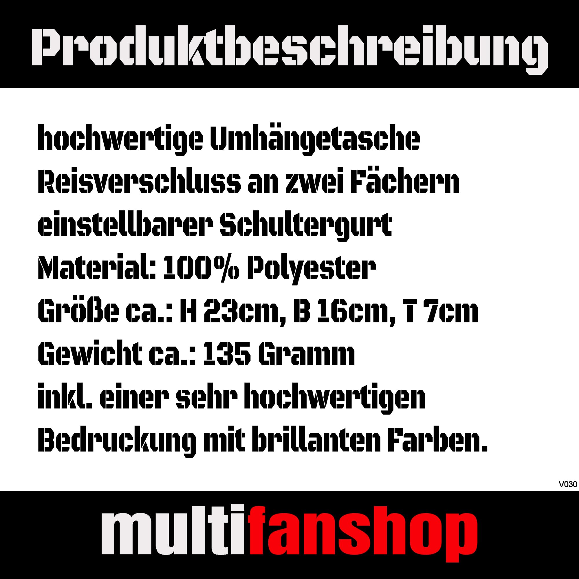 Umhängetasche - Bremen - Herzschlag - Druck grün - Tasche Größe schwarz